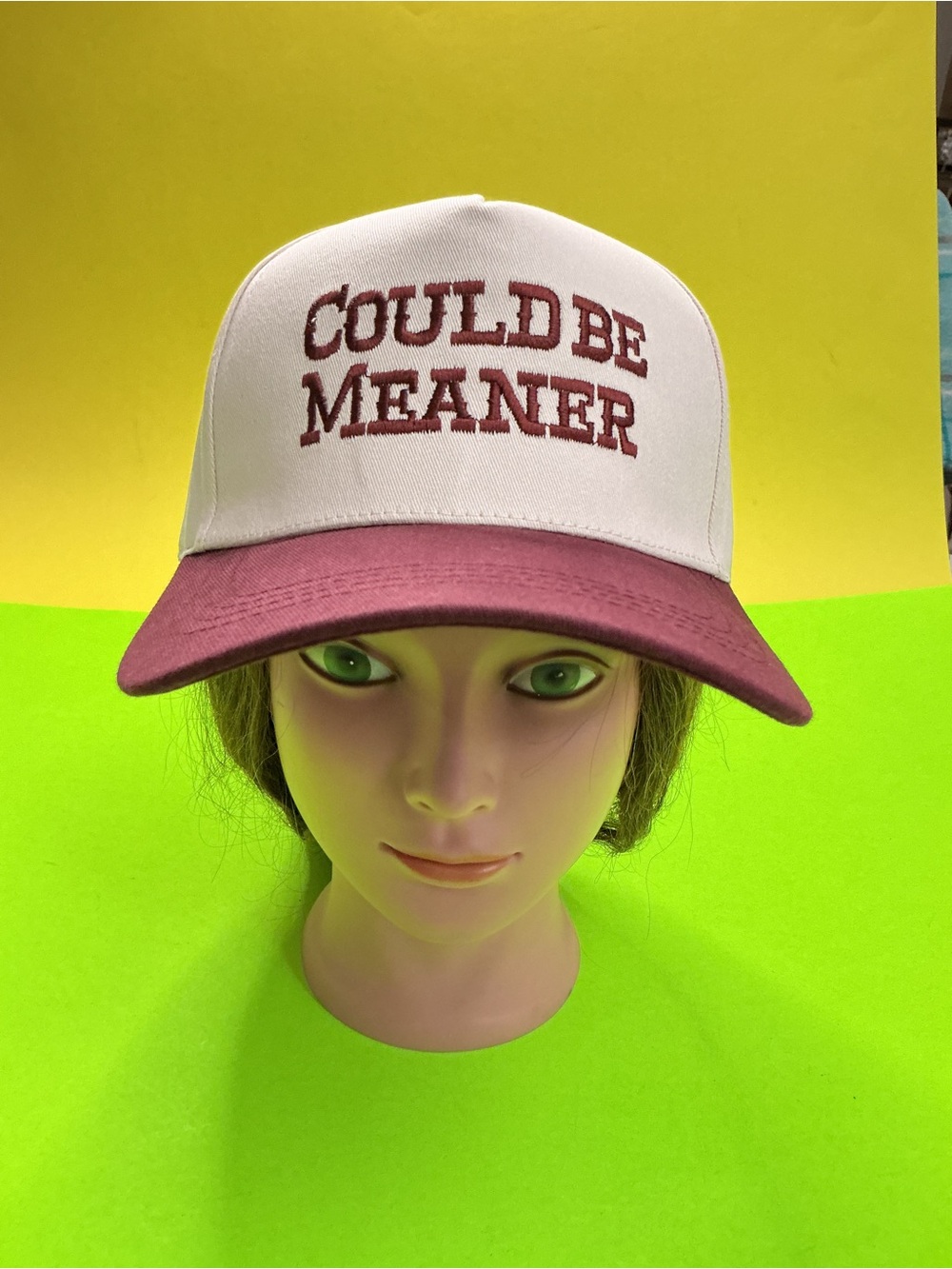 Cream and Raisin 'COULD BE MEANER' Trucker Hat